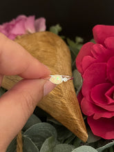 Load image into Gallery viewer, Pear Opal and Crystal Ring 925 Sterling Silver
