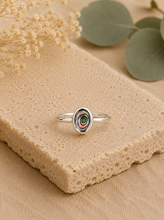 Load image into Gallery viewer, Sterling Silver Abalone Oval Ring
