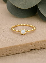 Load image into Gallery viewer, Bobble Opal Ring Gold Plated Sterling Silver
