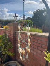 Load image into Gallery viewer, Turquoise Feather Dreamcatcher
