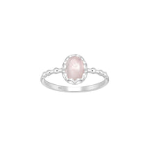 Load image into Gallery viewer, Bobbly Rose Quartz Sterling Silver Ring
