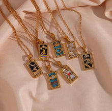 Load image into Gallery viewer, The Lovers Tarot Necklace – Celestial Stainless Steel Jewellery
