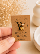 Load image into Gallery viewer, Build Your Story Charm Necklace | Personalised Gold Necklace | Custom Birthstone Jewellery | Luna Wolf Boutique
