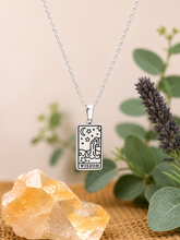 Load image into Gallery viewer, Wisdom Tarot Pendant Necklace – Retro Mystic Card Jewellery (Gold or Silver)
