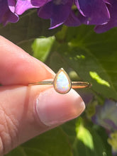 Load image into Gallery viewer, Pear Opal Ring Gold Plated Sterling Silver
