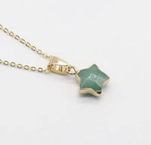 Load image into Gallery viewer, Green Aventurine star necklace
