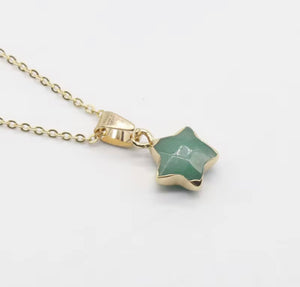 Green Aventurine star necklace