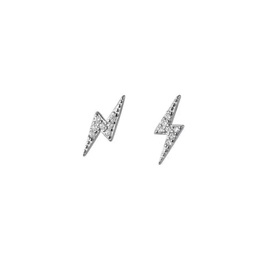 Lightning bolt stud earrings gold-plated sterling silver