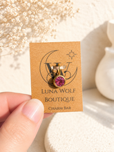 Load image into Gallery viewer, Build Your Story Charm Necklace | Personalised Gold Necklace | Custom Birthstone Jewellery | Luna Wolf Boutique
