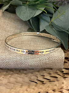 Lisa Angel Meaningful Words Bangle ‘Bold and Brave’