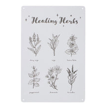 Load image into Gallery viewer, Healing Herbs Metal Sign
