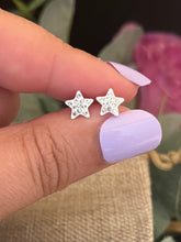 Load image into Gallery viewer, Sparkly Star Studs 925 Sterling Silver
