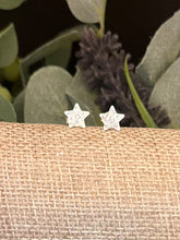 Load image into Gallery viewer, Sparkly Star Studs 925 Sterling Silver
