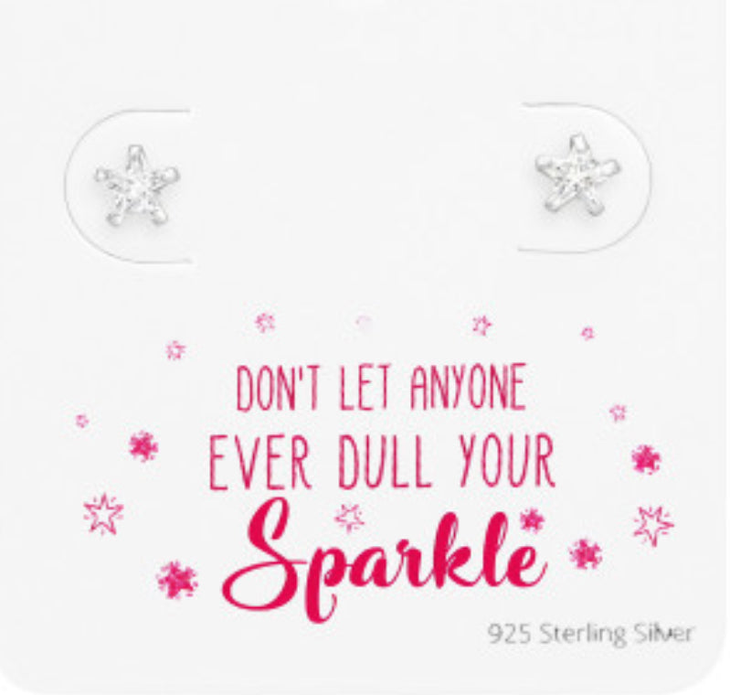 Crystal Star Sterling Silver Studs