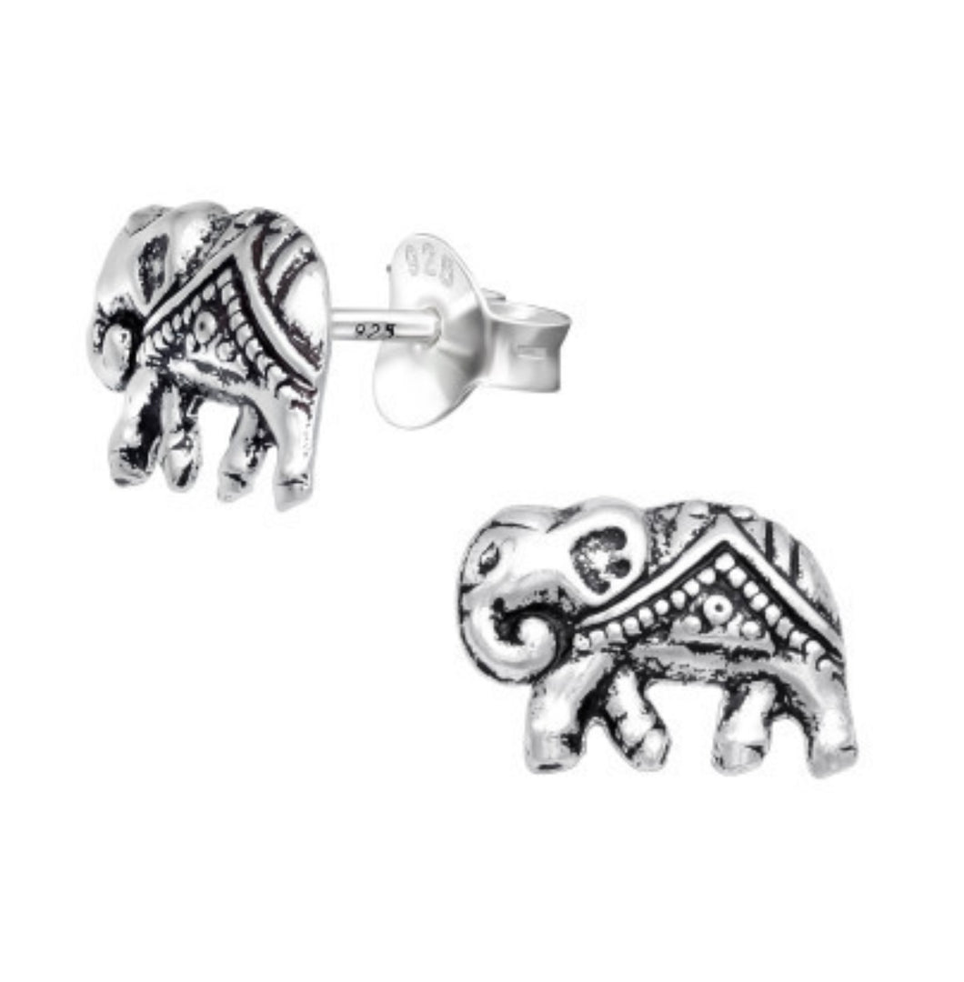 Elephant 925 Sterling Silver Studs