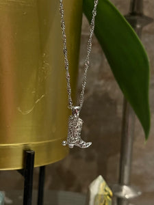 Cowboy Boot Necklace