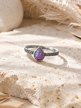 Load image into Gallery viewer, Pink Opal Teardrop Sterling Silver Ring
