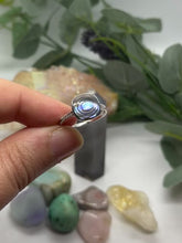 Load and play video in Gallery viewer, Sterling Silver and Abalone Large Square Ring
