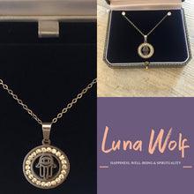 Load image into Gallery viewer, Hamsa Necklace &amp; Earring Gift Set (Silver)
