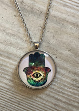 Load image into Gallery viewer, Hamsa Pendant Rainbow
