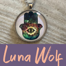 Load image into Gallery viewer, Hamsa Pendant Rainbow
