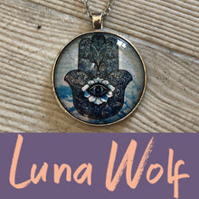 Load image into Gallery viewer, Hamsa Pendant Blue
